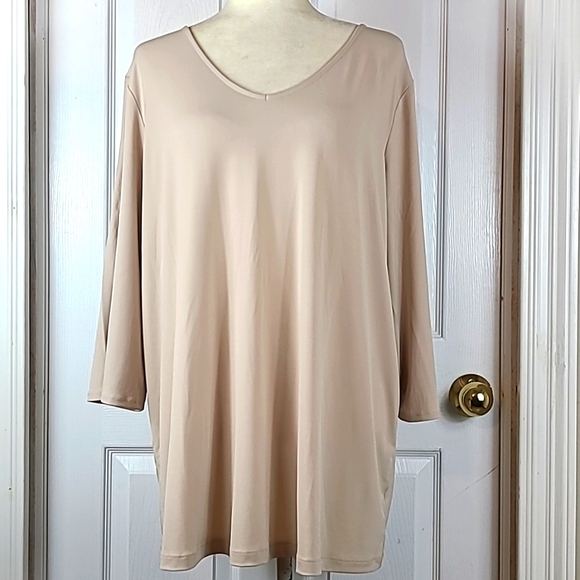 Susan Graver Cage Sleeve Blouse - Picture 1 of 14